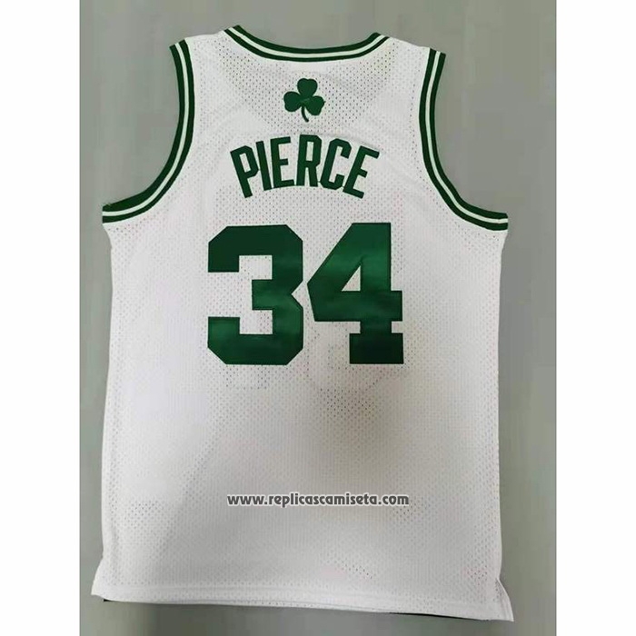 Camiseta Boston Celtics Paul Pierce #34 Mitchell & Ness 2007-08 Blanco